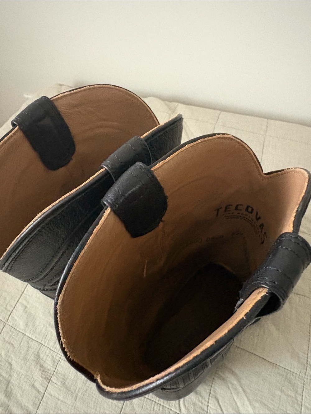 Tecovas Black Leather Womens Western Boots - Picture 5 of 7